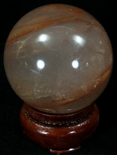 Polished Hematoid (Harlequin) Quartz Sphere #32104